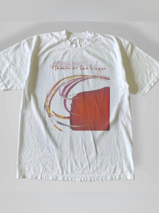 Gildan Other - Gildan White 'Heaven or Las Vegas' Graphic Tee, Classic Vintage Style